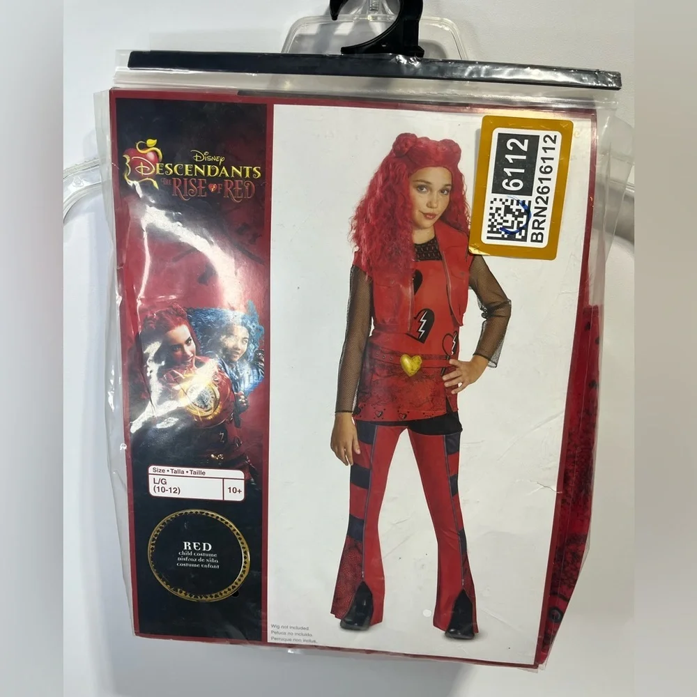 NEW Descendants The Rise of Red Costume Jumpsuit *NO WIG* Girls Size Large 10-12